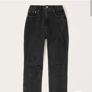 Abercrombie curve love 90’s ultra high rise straight jeans